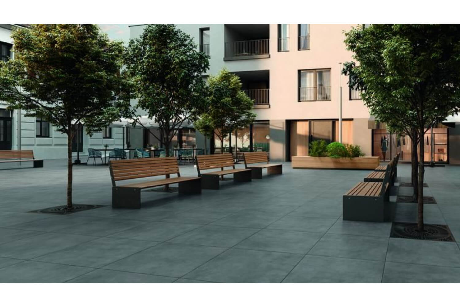 Villeroy & Boch 80x80 Memphis Dark Grey TERRASSENPLATTEN Stein-Beton-Optik
