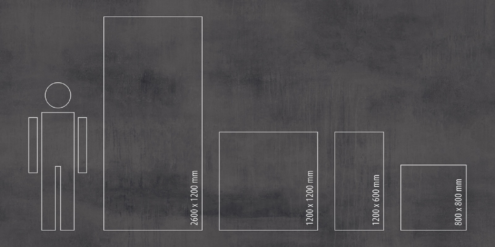 Interbau 120x120 Detroit Iron Black Stahl-Stein-Betonoptik R10 Rektifiziert Feinsteinzeug