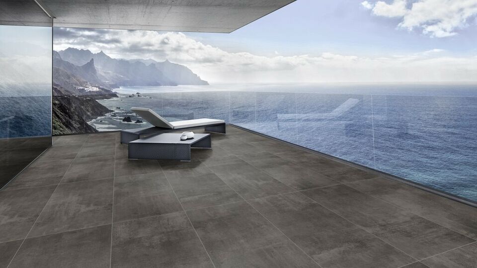 Terrassenplatten GEPADI 60x120 BETONOPTIK STEINOPTIK STAHLOPTIK Nexos ANTHRAZIT MATT
