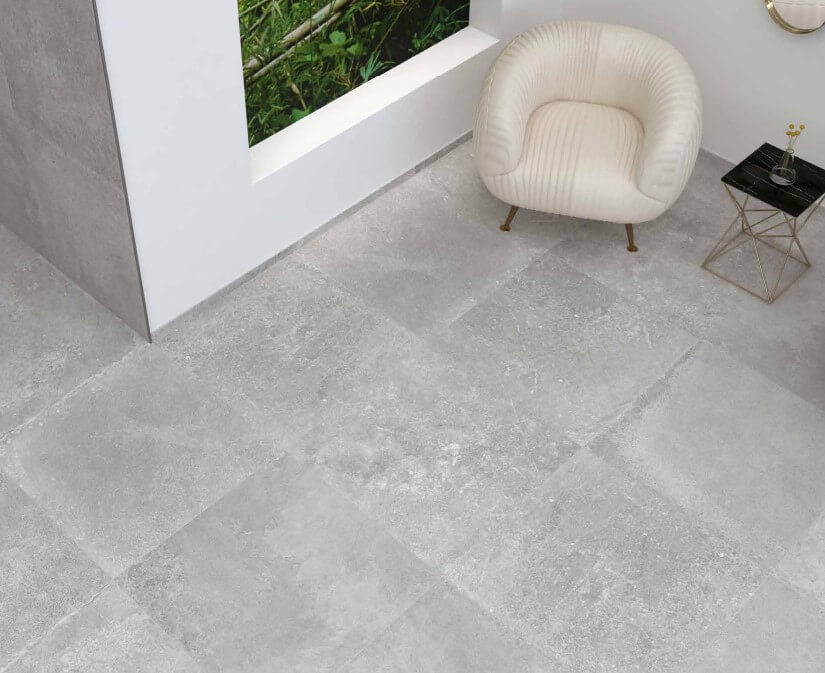 Fliesen Interbau 80x80 Catwalk Grey Feinsteinzeug Beton-Steinoptik II. Sorte