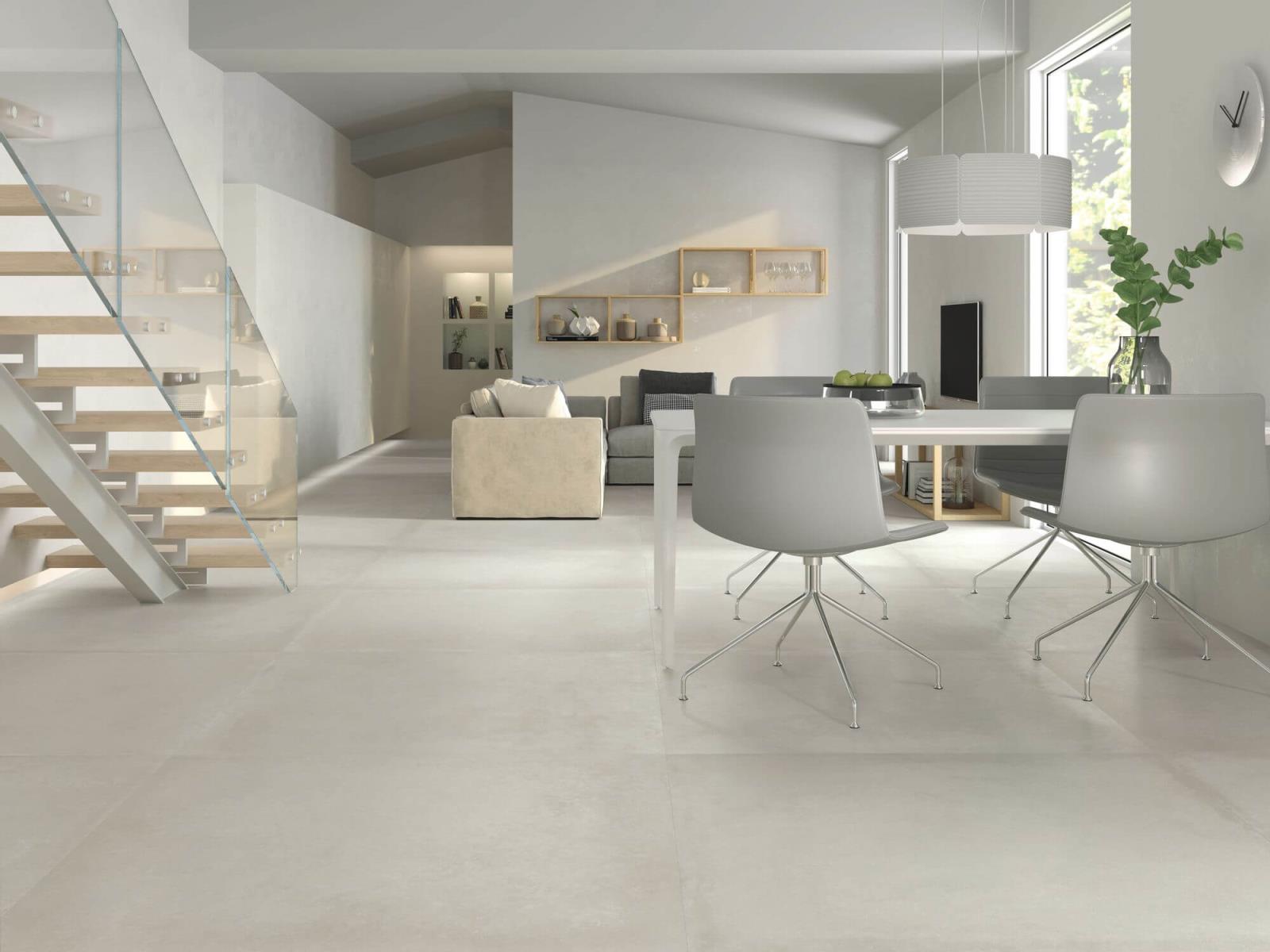 Mileo24 IND 60x60x0,6 Titan SIlber BODEN-WAND-Fliesen Stein-Beton-Stahl-optik