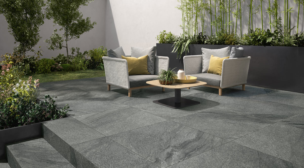 Terrassenplatten Villeroy & Boch 80x80 STEINOPTIK Mont Blanc GARDEN TITAN
