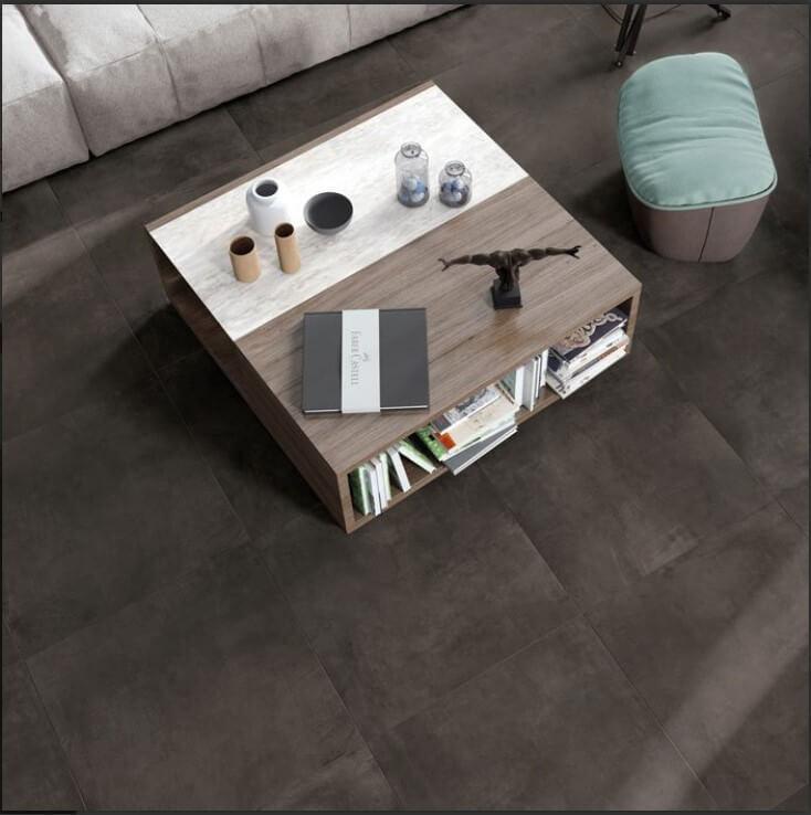 Interbau Adana volcano 80x80 BODEN-WAND-Fliesen Stein-optik