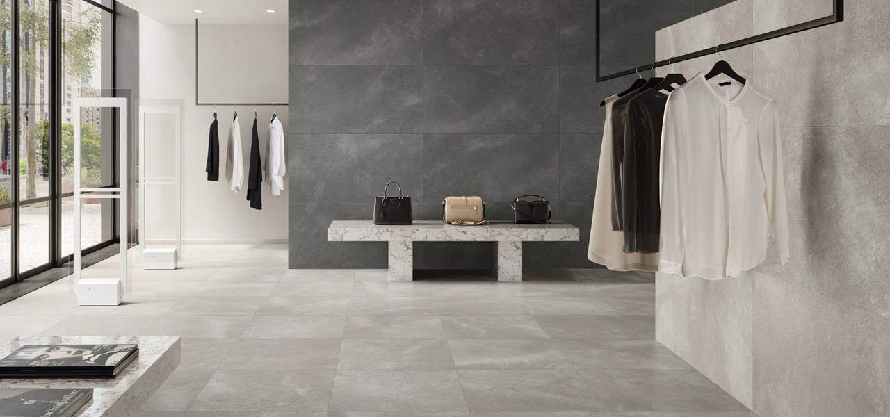 Fliesen Wand+Boden V&B 60x120 Stein-Beton-Stahl-Optik Hudson Dark Ash Matt