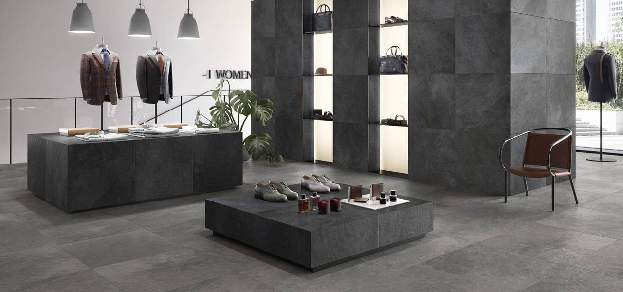 Villeroy & Boch 60x120 Atlanta night grey Wand-Boden-Fliesen Steinoptik