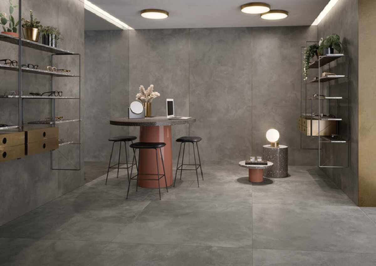 Fliesen Wand+Boden Villeroy & Boch 80x80 BETONOPTIK Metalyn PEARL