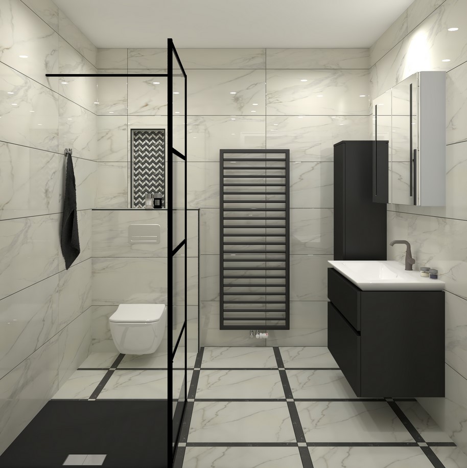 Villeroy & Boch Fliesen 30x90 Marmochic Excellence Grau/Weiß glänzend Steingut Rektifiziert