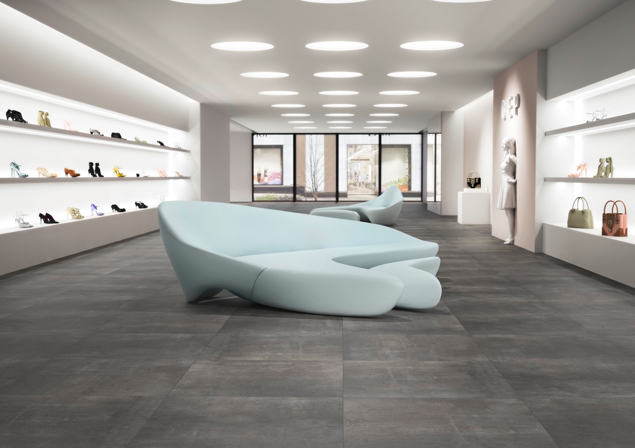 Gepadi 100x100x2 Nexos Anthrazit Matt Outdoor Beton-Stein-Stahloptik