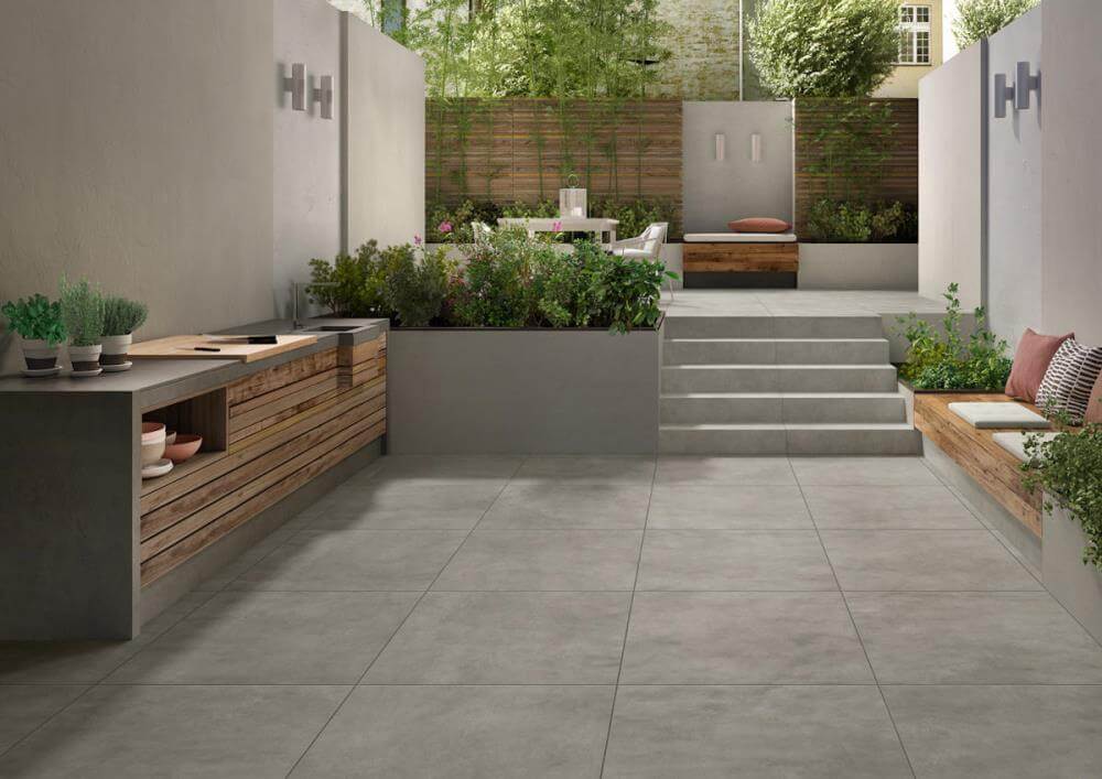 Villeroy & Boch 80x80 Memphis Warm Grey TERRASSENPLATTEN Stein-Beton-Optik