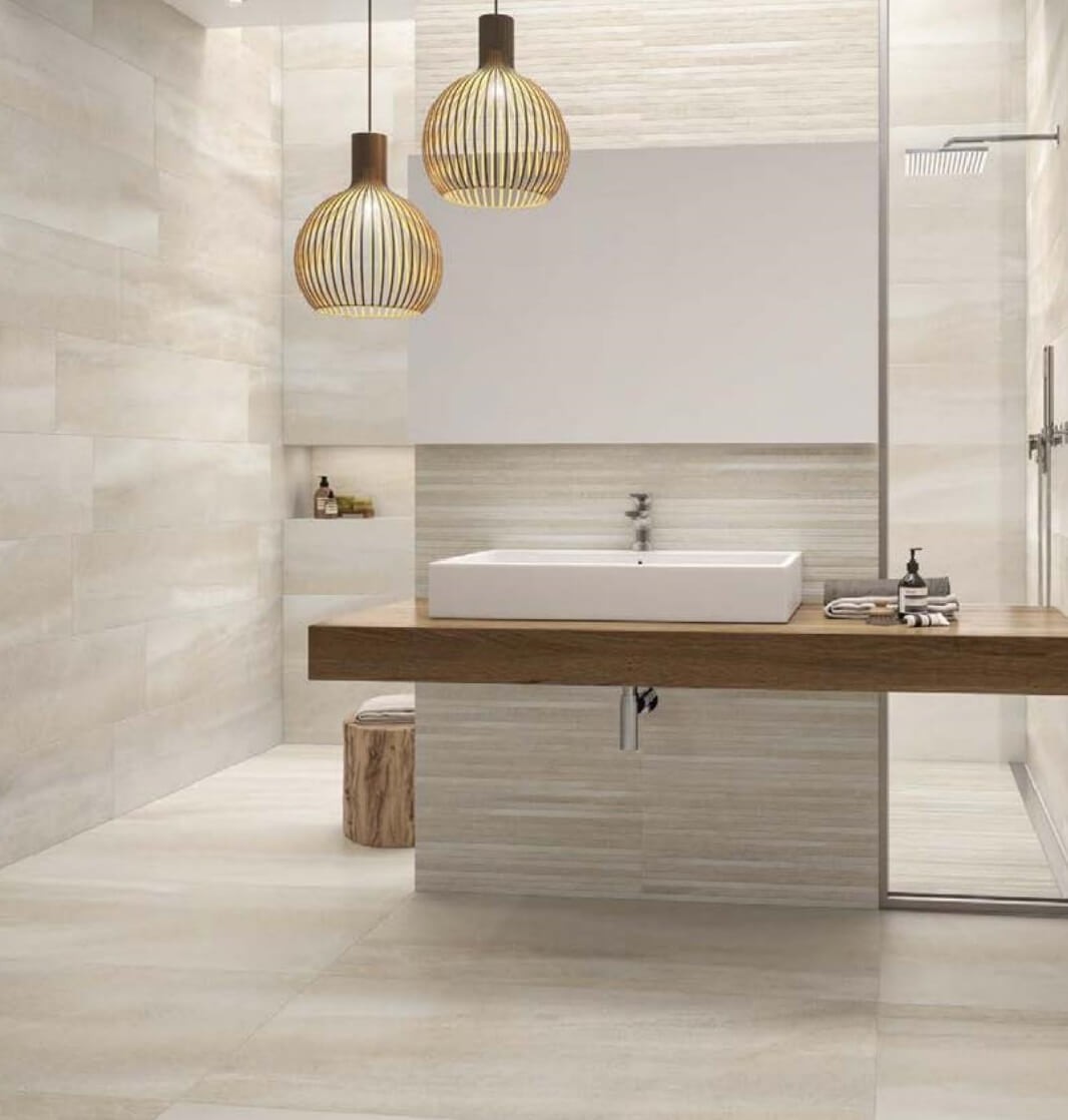 Fliesen Wand+Boden Villeroy & Boch 30x120 STEINOPTIK X-Plane BEIGE