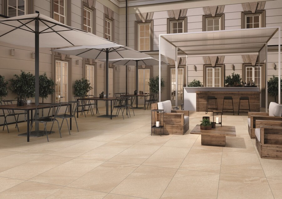 Terrassenplatten Villeroy & Boch 60x60 STEINOPTIK Mont Blanc Garden SAHARA
