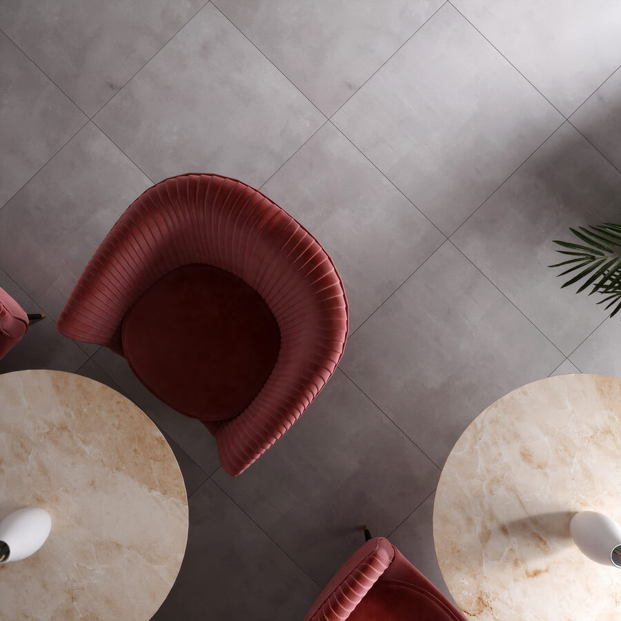 Mileo24 60x60 Anthrazit BODEN-WAND-Fliesen Stein-Beton-optik