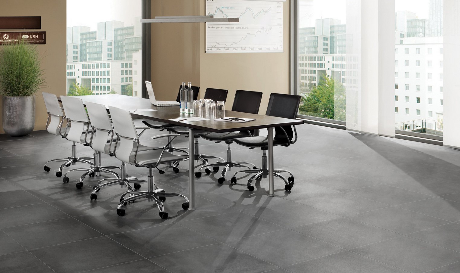 RAK Ceramics 75x75 Surface Mid Grey Lapato anpoliert Steinoptik Rektifiziert