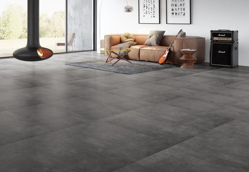 Fliesen Wand+Boden Interbau 120x60 Columbia Graphite Stein-Beton-Optik