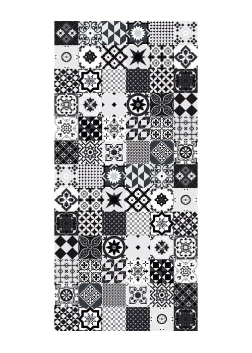 Interbau 260x120 Marlene Jazz Black Dekoriert Wand-Boden-Fliesen