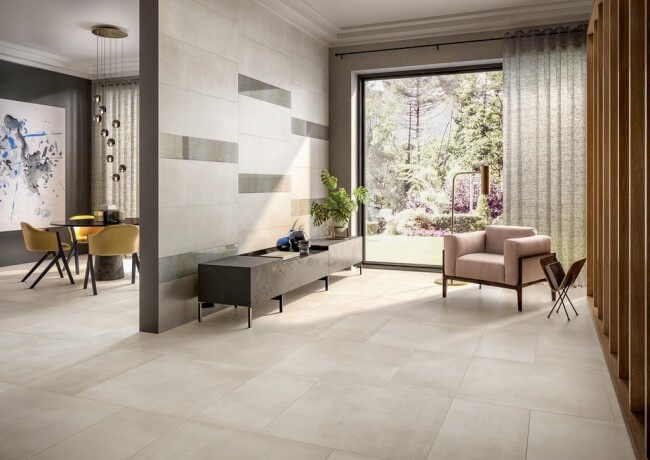 Fliesen Wand+Boden Villeroy & Boch 80x80 BETONOPTIK Spotlight WEISS