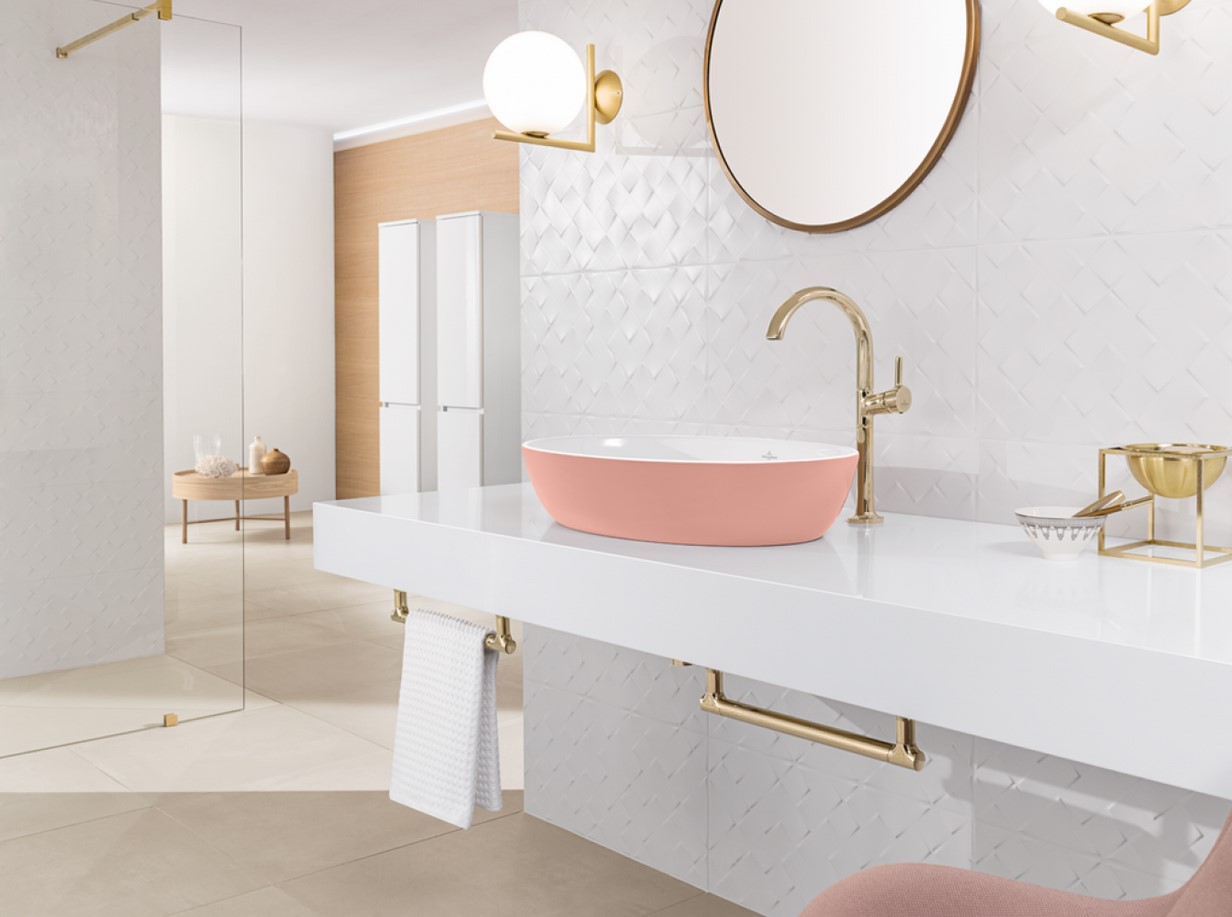 Fliesen Villeroy & Boch 40x120 Monochrome Magic Dekor White Matt Dekorfliesen