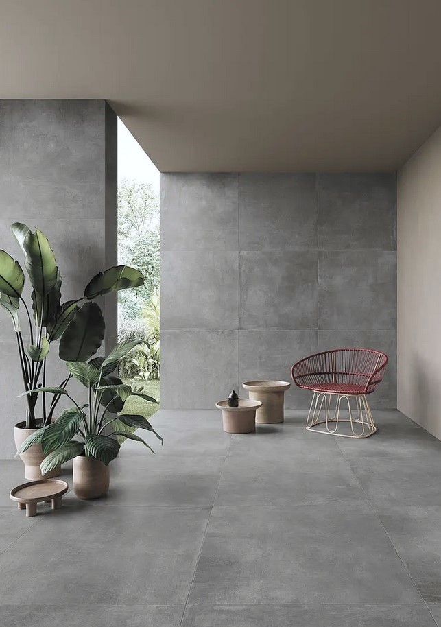 Gepadi 100x100x2 Nexos Grau Matt Steinoptik Betonoptik Stahloptik Rektifiziert Terrassenplatten