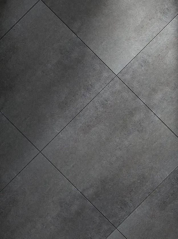 Terrassenplatten Gepadi 100x100x2 Absolute Anthrazit matt Stein-Beton-Stahloptik