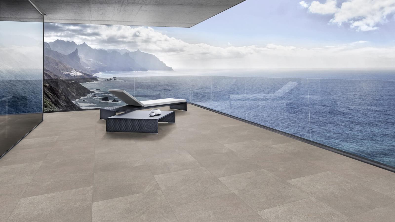 Gepadi 90x90 Nexos Stone 20 Cappuccino matt Terrassenplatte Steinoptik