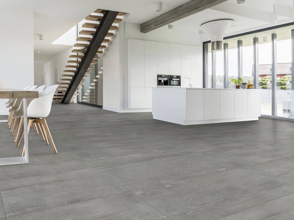 Fliesen Wand+Boden Interbau 120x60 Columbia Graphite Stein-Beton-Optik