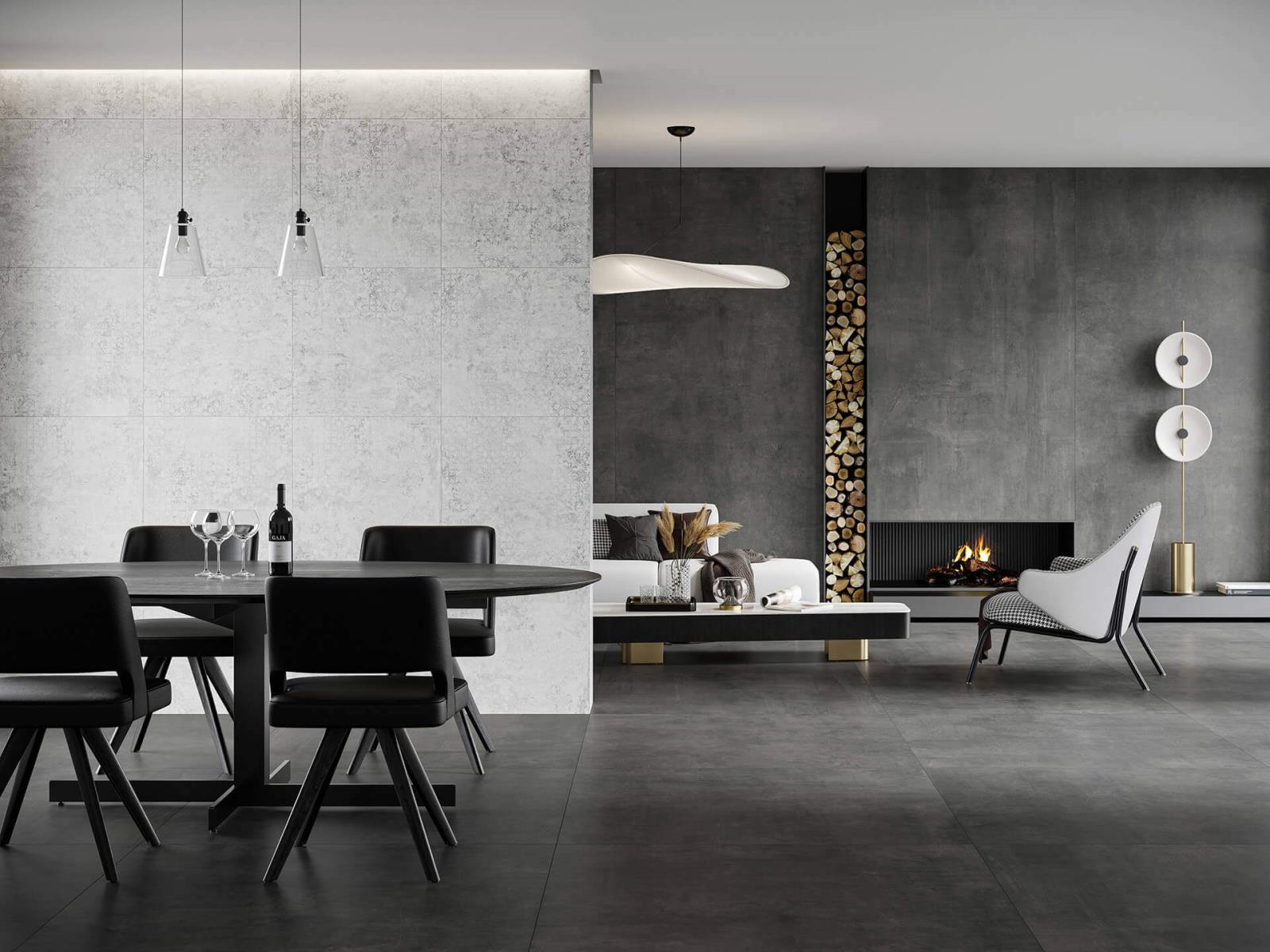 Fliesen Wand+Boden Mileo24 120x60 Big-Stone Anthrazit