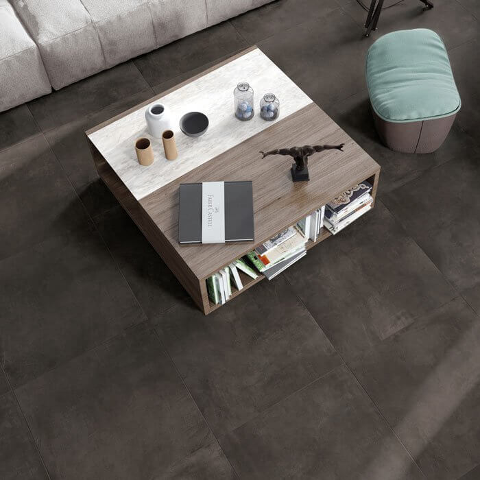 Interbau Adana volcano 80x80 BODEN-WAND-Fliesen Stein-optik