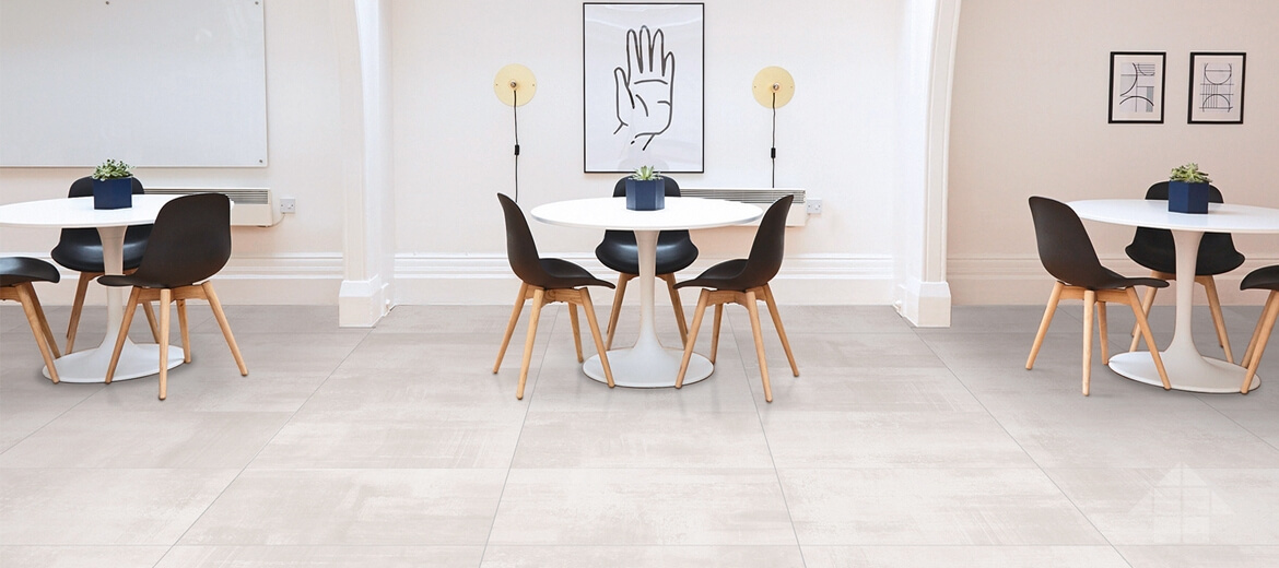 Fliesen Wand+Boden Interbau 80x80 BETONOPTIK STEINOPTIK Cleveland VINTAGE WHITE