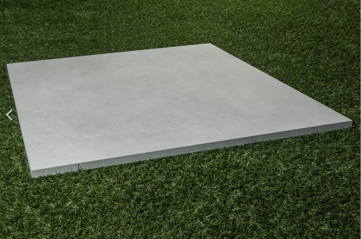 Terrassenplatten GEPADI 100x100x2 Absolute Grau matt Beton-Stein-Stahloptik Rektifiziert