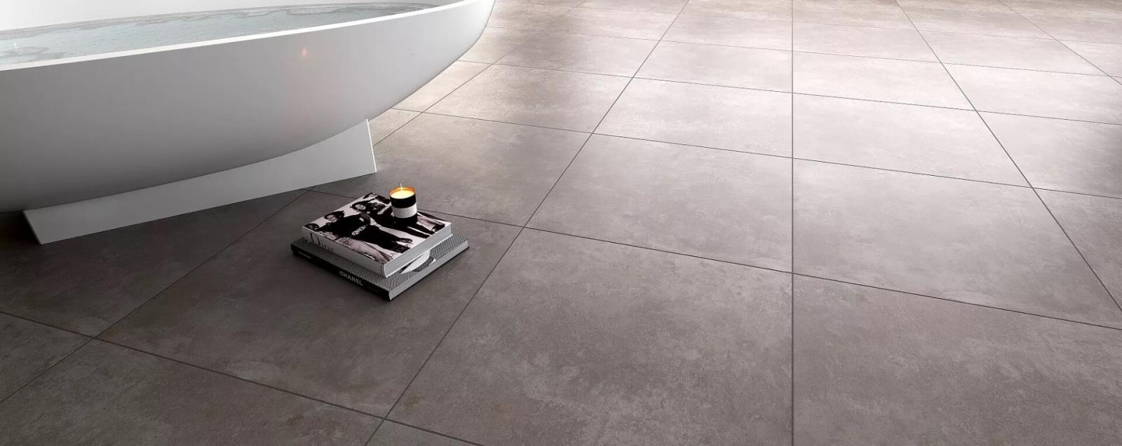 Mileo24 60x60 Anthrazit BODEN-WAND-Fliesen Stein-Beton-optik