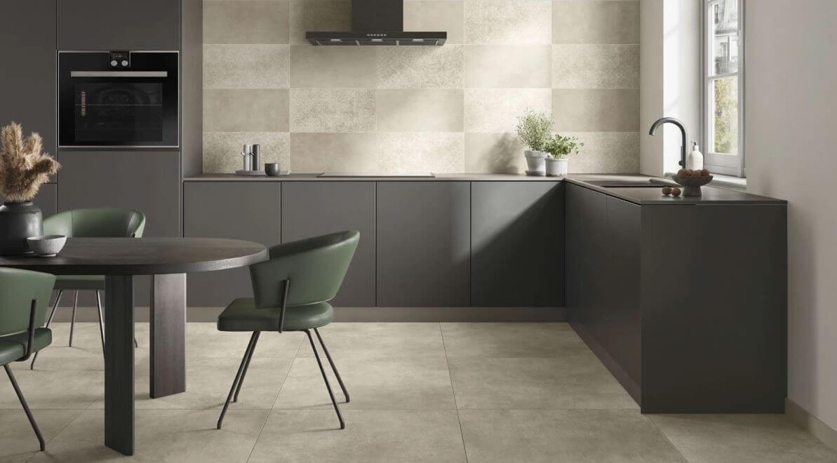Mileo24 60x60 Sandstein Sandgrey BODEN-WAND-Fliesen Stein-Beton-optik