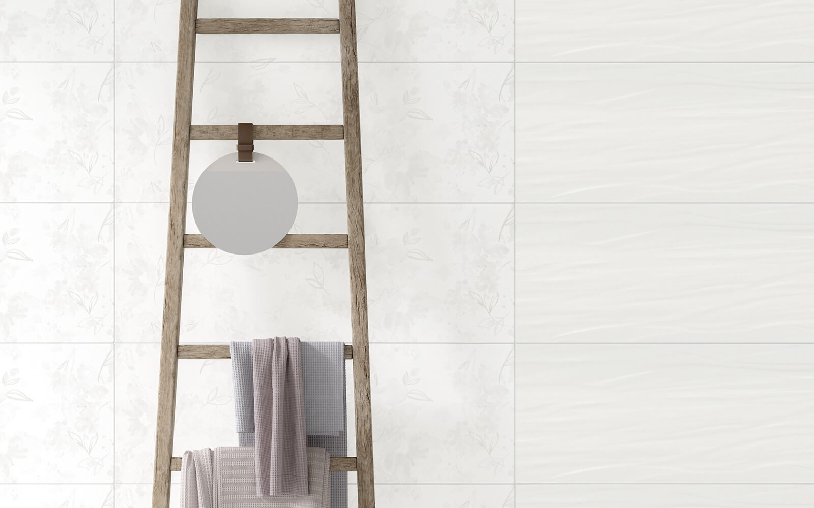 Steuler 40x120 Pure White Glätzend Dekor Fluid Boden-Wand-Fliese Stein-Optik