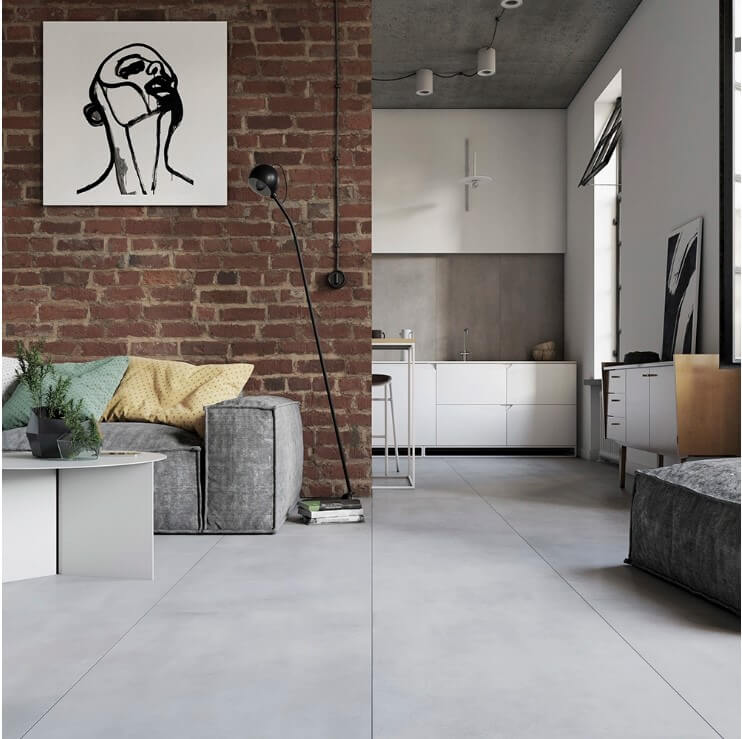 Mileo24 60x60 Sandstein Silvergrey BODEN-WAND-Fliesen Stein-Beton-optik