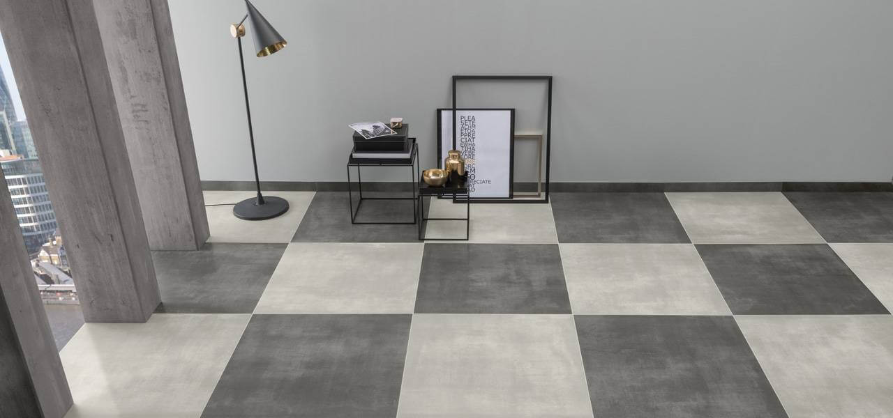 Villeroy & Boch 60x60 Spotlight anthrazit geläppt WAND + BODEN Fliesen Beton-Optik