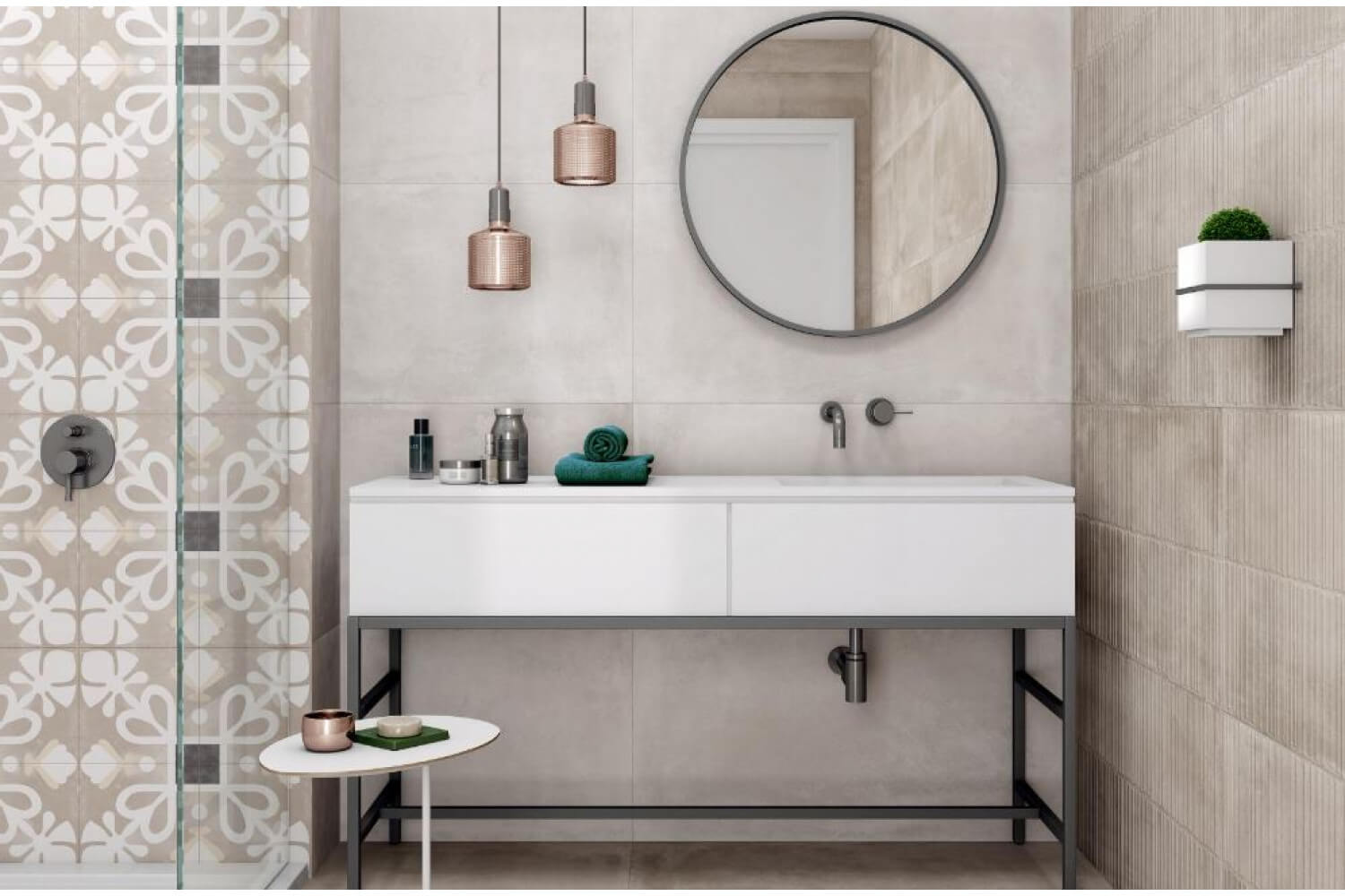 Interbau Empire 120x120 Sand BODEN-WAND-Fliesen Stein-Beton-optik