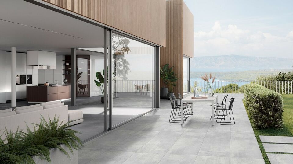 Terrassenplatten GEPADI 60x120 BETONOPTIK STEINOPTIK STAHLOPTIK Nexos GRAU MATT