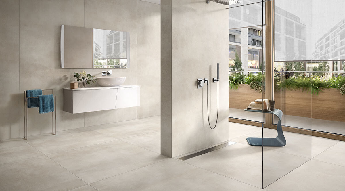 Fliesen Wand+Boden Villeroy & Boch 60x60 BETONOPTIK Spotlight GREIGE