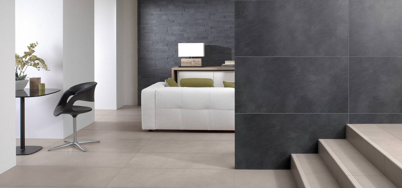 V&B 60x60 Bernina Anthrazit Matt Boden-Wand-Fliese Beton-Optik