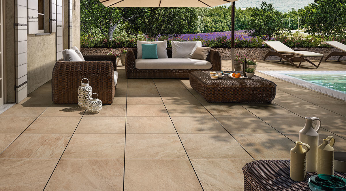 Terrassenplatten Villeroy & Boch 80x80 STEINOPTIK My Earth OUTDOOR 20 HELLBEIGE