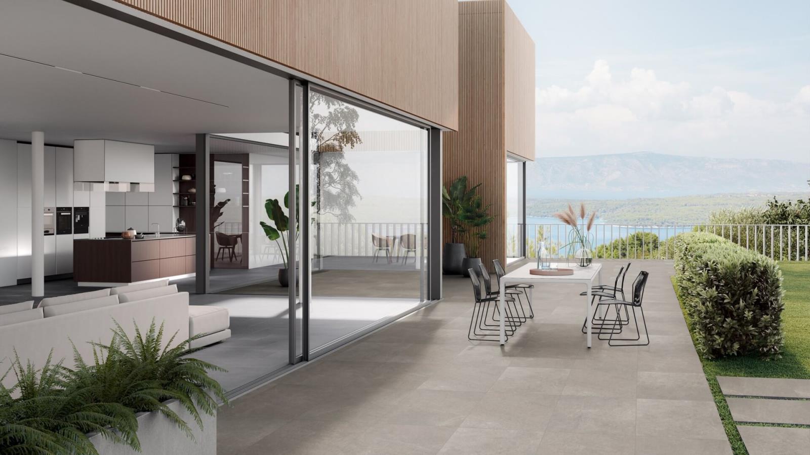 Gepadi 90x90 Nexos Stone 20 Cappuccino matt Terrassenplatte Steinoptik