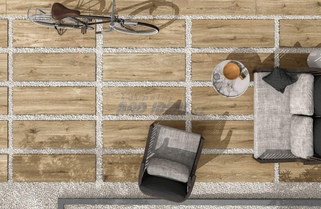 Novabelli 40x120 ESP34RT My Space Cognac Terrassenplatte Holzoptik
