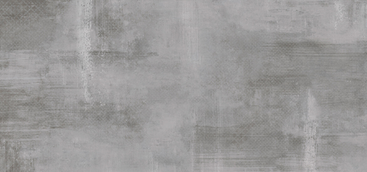 Interbau 260x120 Cleveland Street Grey Dekoriert WAND + BODEN Fliesen Stein-Beton-Optik