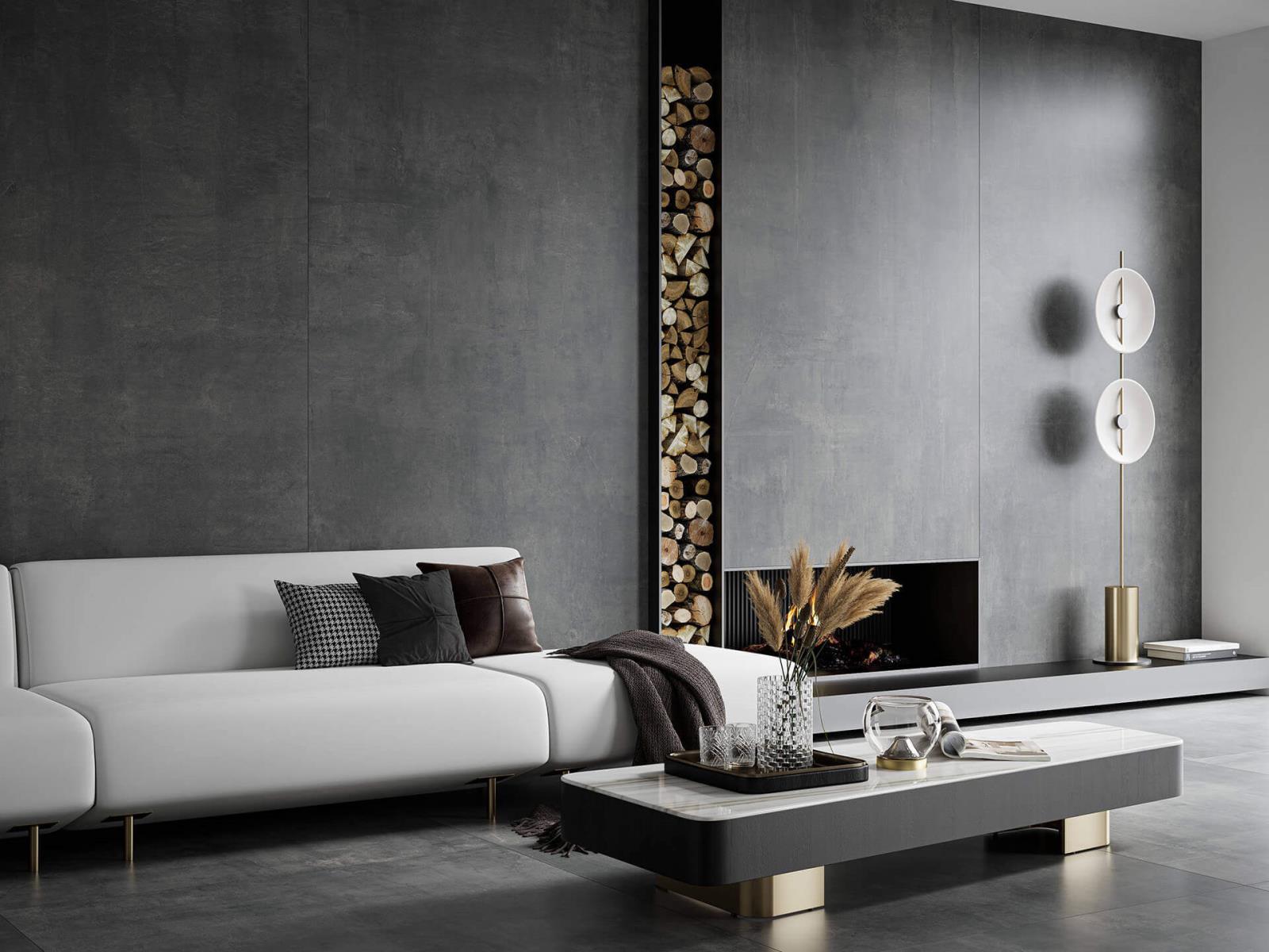 Fliesen Wand+Boden Mileo24 120x60 Big-Stone Anthrazit