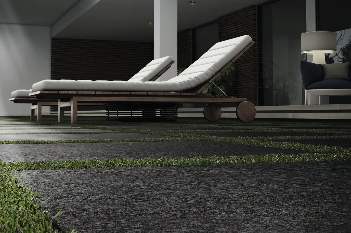 Gepadi 100x100x2 Nexos STONE Anthrazit Matt Outdoor Beton-Stein-Stahloptik