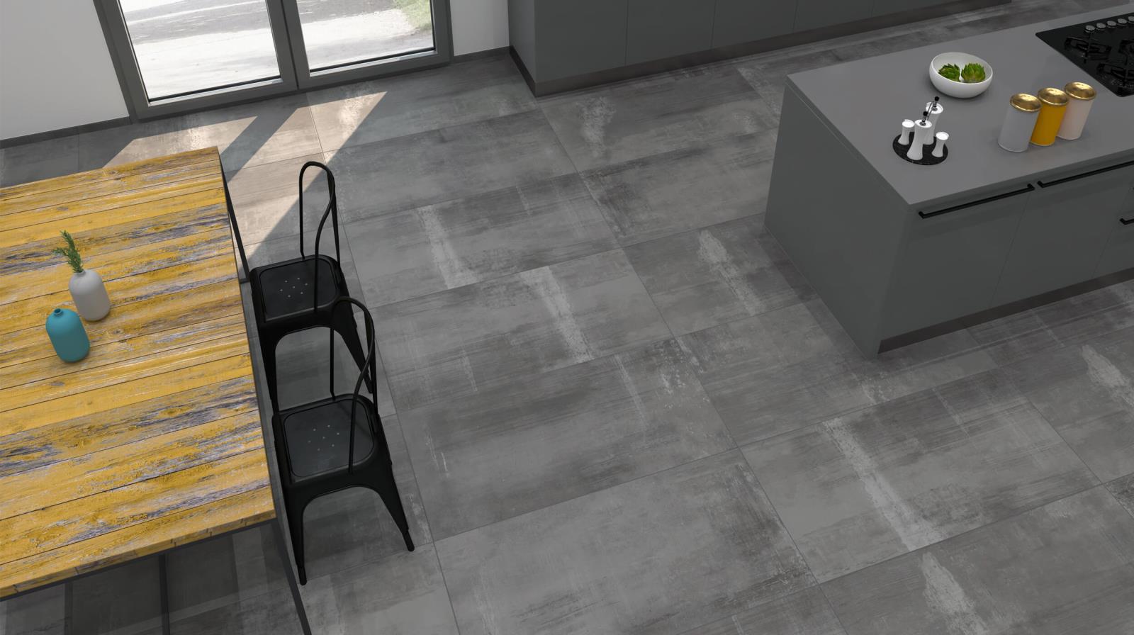 Interbau 260x120 Cleveland Street Grey WAND + BODEN Fliesen Stein-Beton-Optik