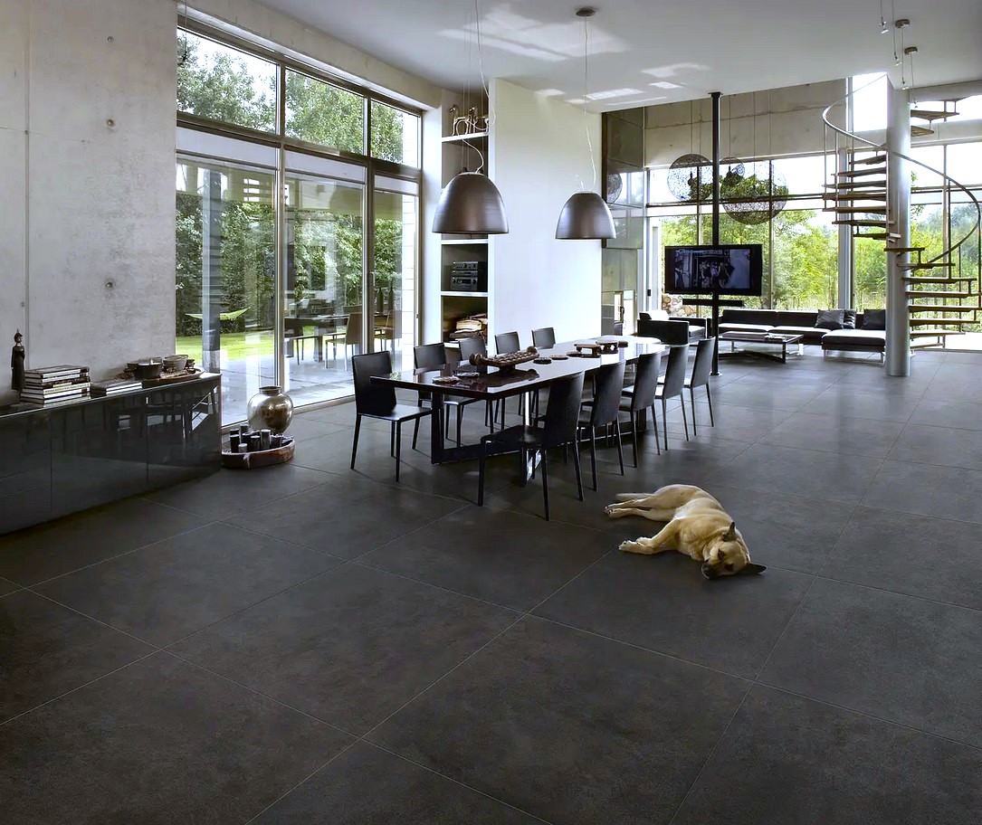 RAK Ceramics 75x75 Surface Night Lapato anpoliert Steinoptik Rektifiziert
