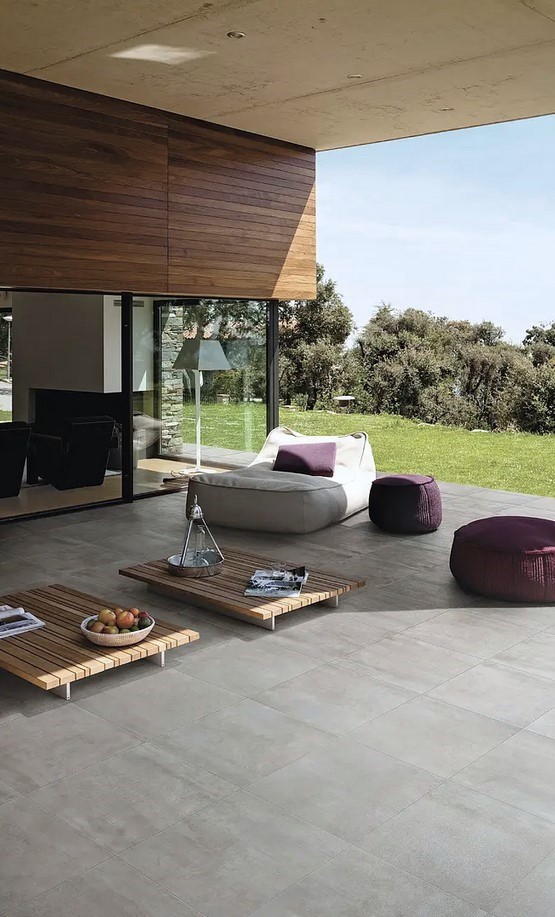 Gepadi 100x100x2 Nexos Grau Matt Steinoptik Betonoptik Stahloptik Rektifiziert Terrassenplatten